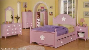 Twin Bed in Pink Finish AC 730 